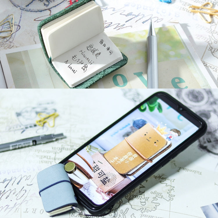 Ultra-Small Mini TN Hand Account Book Leather Notebook Portable Travel Diary(Oil Wax Leather Black)