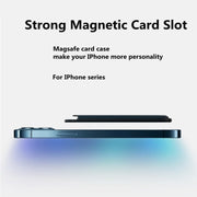 MagSafe Magnetic Leather Card Case Holster For iPhone (Indigo Sea BLue)