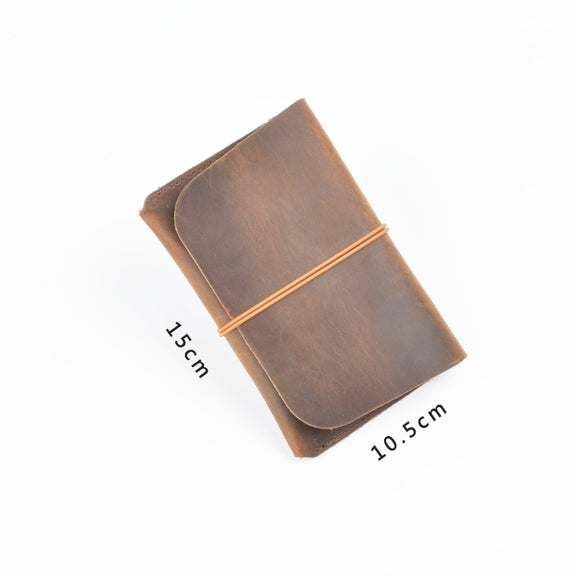 Crazy Horse Skin  Passport Bag Document Holder Retro Boarding Pass Wallet Card Holder(Brown)