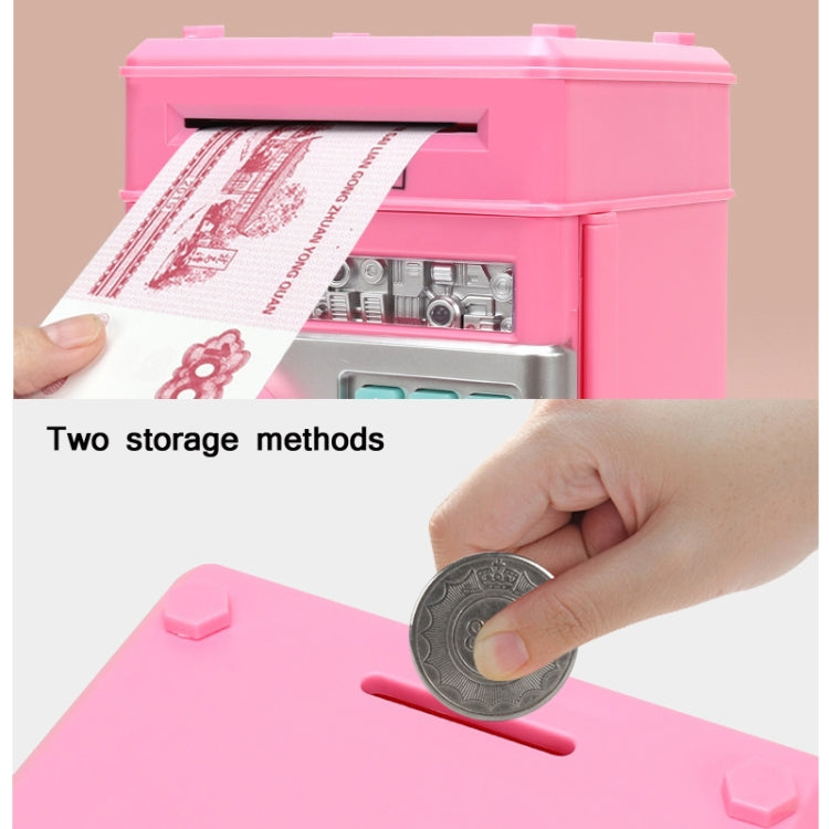 Password Safe Deposit Box Children Automatic Savings ATM Machine Toy, Colour: Black Red