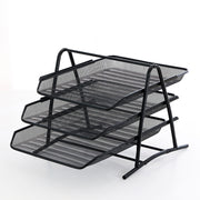 Net-Shaped File Rack Data Storage Frame Storage Rack Metal File Management Rack,Style: Four-layer