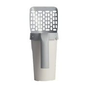 All-In-One Cat Litter Scoop Pet Toilet Picker Removable Portable Plastic Scoop(Gray White)