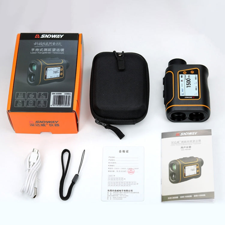 SNDWAY Rangefinder Instrument Outdoor Telescope Golf Measuring Instrument, Model: SW1500B 1500m