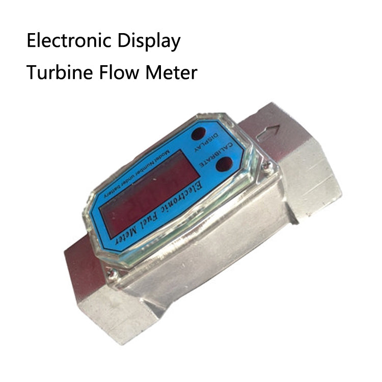 BD-H01 Electronic Display Turbine Flow Meter Metering Diesel Kerosene Methanol Urea Flow Meter Count Flow Meter, Specification: 1.5 Inch