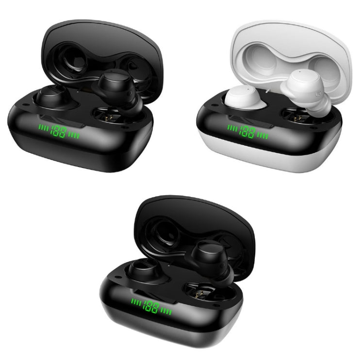 TWS-24 Bluetooth 5.0 Wireless Noise Cancelling Water-resistant Touch Control Mini Earphone Support Voice Assistant(Gray)