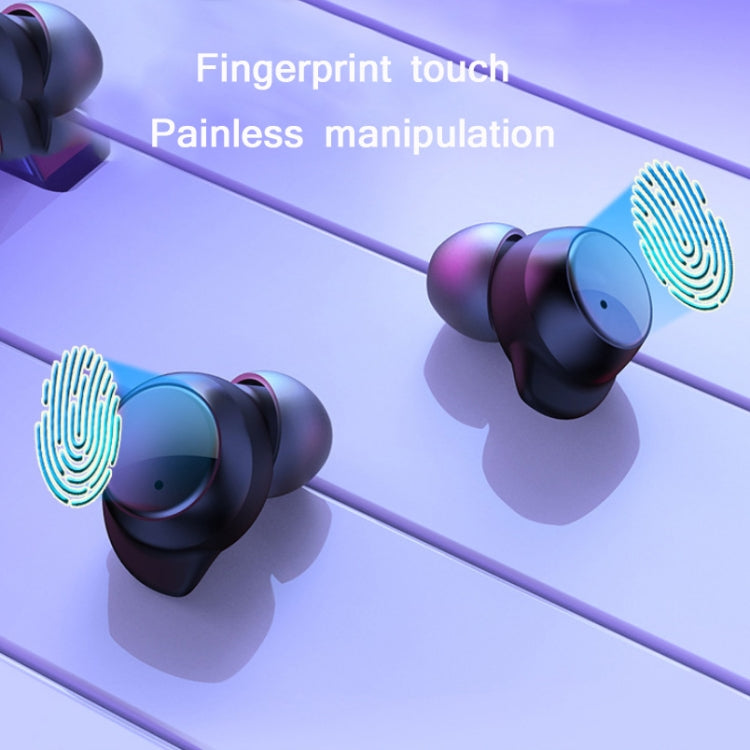 TWS-24 Bluetooth 5.0 Wireless Noise Cancelling Water-resistant Touch Control Mini Earphone Support Voice Assistant(Gray)