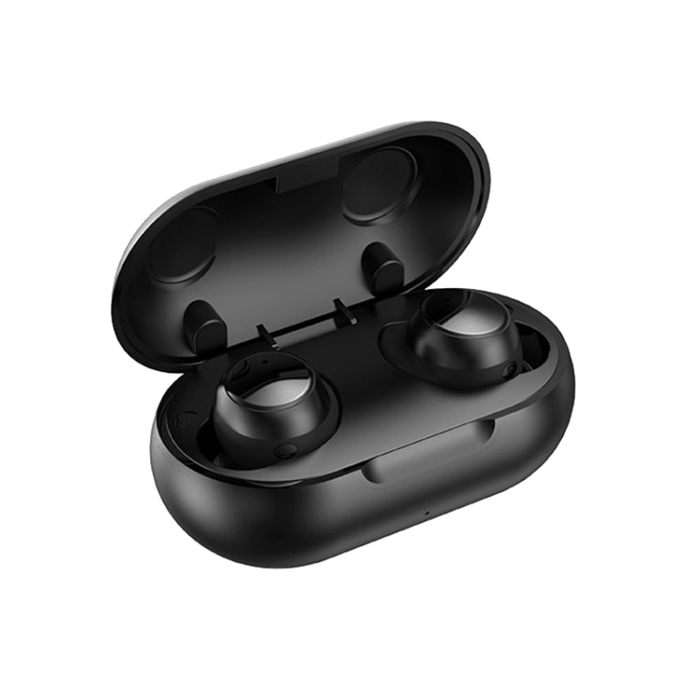 TWS-22 Bluetooth 5.0 In-Ear Sports Water-resistant Noise Cancelling Touch Control Mini Headphones(Black)