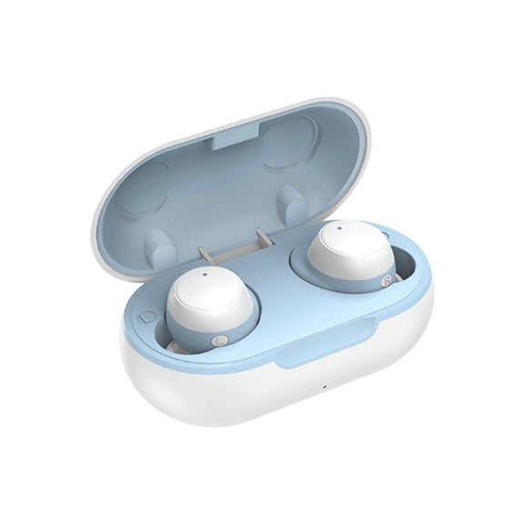 TWS-22 Bluetooth 5.0 In-Ear Sports Water-resistant Noise Cancelling Touch Control Mini Headphones(White)