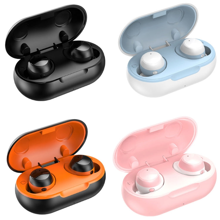 TWS-22 Bluetooth 5.0 In-Ear Sports Water-resistant Noise Cancelling Touch Control Mini Headphones(Black)