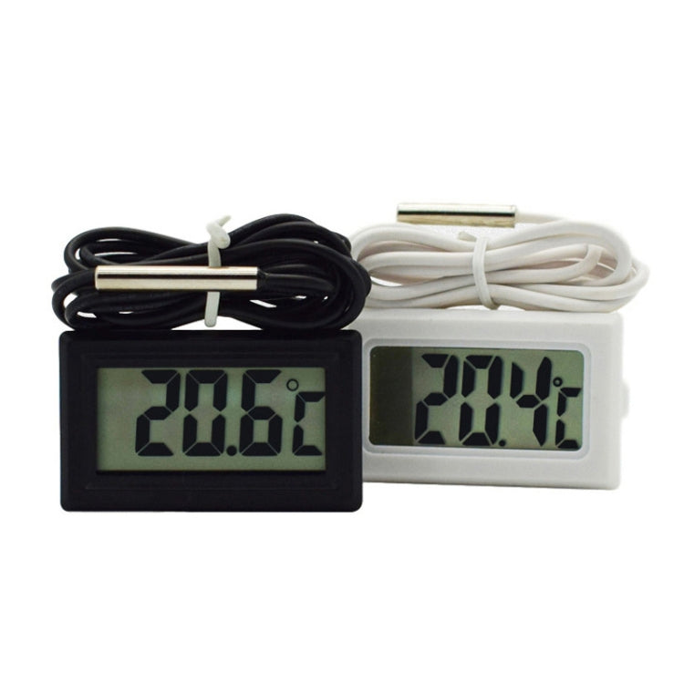 2 PCS Fish Tank Digital Thermometer Water-resistant Probe Electronic Measuring Thermometer, Line Length:  2m (White)