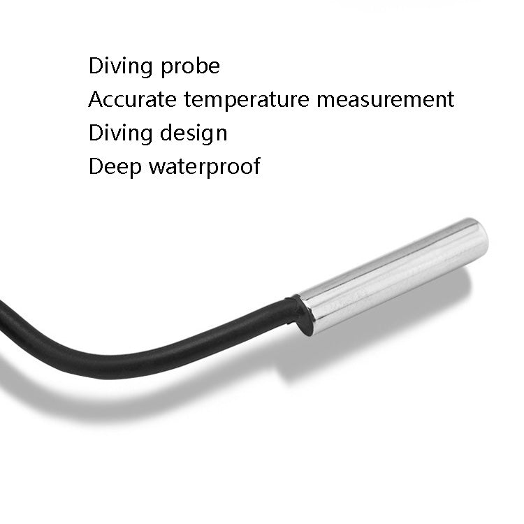 2 PCS Fish Tank Digital Thermometer Water-resistant Probe Electronic Measuring Thermometer, Line Length:  2m (White)