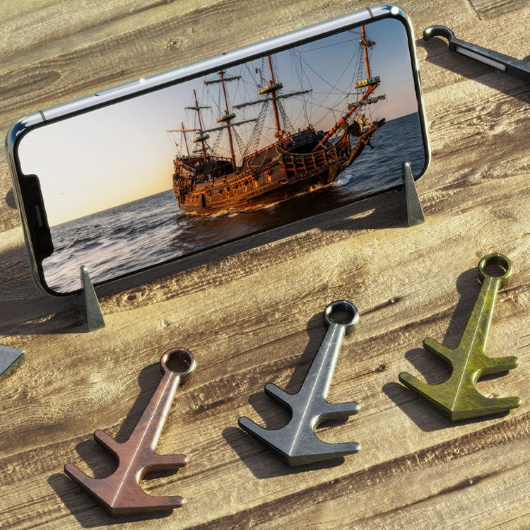 Mini Lazy Desktop Mobile Phone Bracket Multifunction Magnetic Anchor Tablet Stand(Retro Copper)