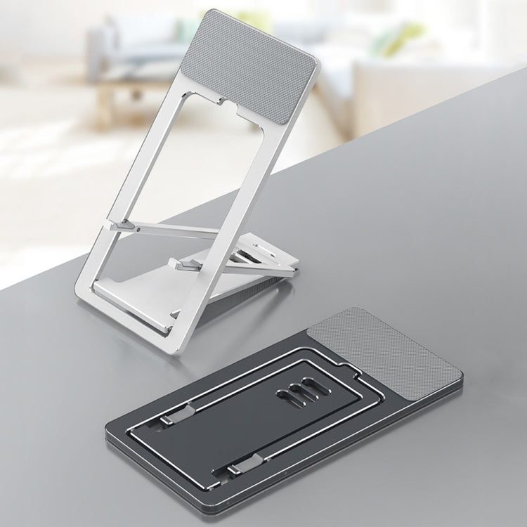 HZ10 Slim Portable Desktop Live Stand Multifunctional Folding Mobile Phone Holder(Gray)