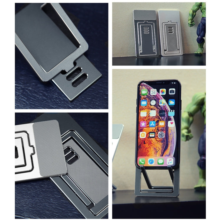 HZ10 Slim Portable Desktop Live Stand Multifunctional Folding Mobile Phone Holder(Gray)