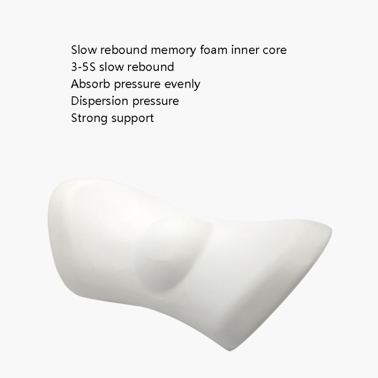 Car Supplies Lumbar Support Memory Foam Car Backrest Lumbar Cushion Seat Cushion Lumbar Pillow, Colour: 4D Grid Blue