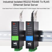 Waveshare RS232 RS485 To RJ45 Ethernet Serial Server, Spec: RS232 RS485 TO POE ETH (B)