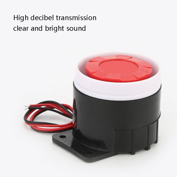 BJ-1K High-Decibel Active Buzzer Dual Audio Electronic Siren Alarm Wall-Mounted Anti-Theft Buzzer, Voltage: 220V(Red White Black)