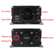 3000W LCD Smart Home Car Inverter 12V To 220V Power Converter