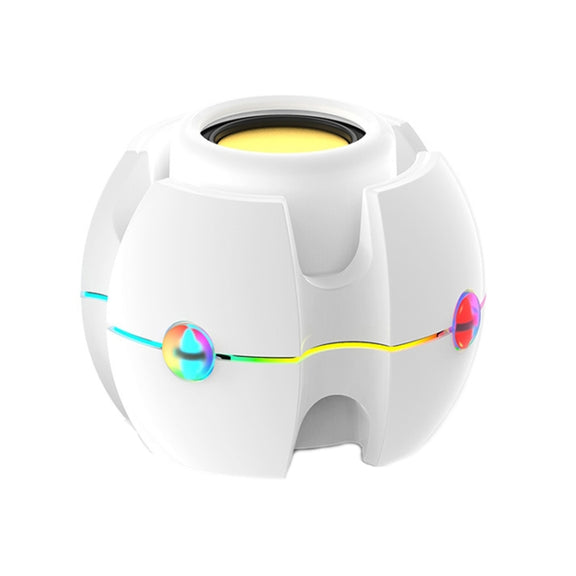 RGB Light Effect Gyro Shape Wireless Bluetooth Audio(White)