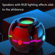 RGB Light Effect Gyro Shape Wireless Bluetooth Audio(Pink)