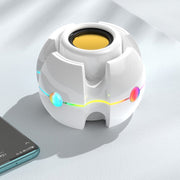 RGB Light Effect Gyro Shape Wireless Bluetooth Audio(White)