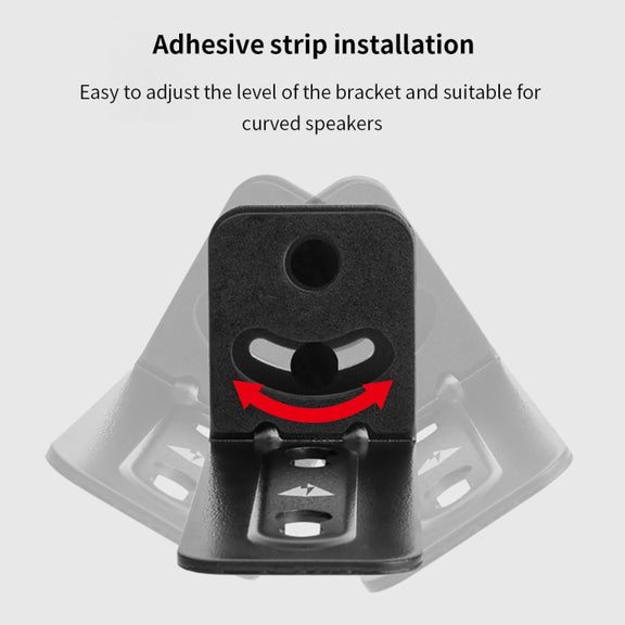 Universal Wall Bracket Non-Slip Storage Bracket for Long Strip Speaker(Black)