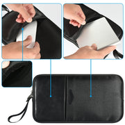 Universal PU Leather + Nylon Water-resistant Zipper Portable Keyboard Storage Bag For Apple Wireless Keyboard A1314 & Magic Keyboard A1644(Black)