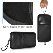 Universal PU Leather + Nylon Water-resistant Zipper Portable Keyboard Storage Bag For Apple Wireless Keyboard A1314 & Magic Keyboard A1644(Black)