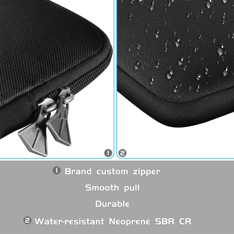 Universal PU Leather + Nylon Water-resistant Zipper Portable Keyboard Storage Bag For Apple Wireless Keyboard A1314 & Magic Keyboard A1644(Black)