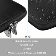 Universal PU Leather + Nylon Water-resistant Zipper Portable Keyboard Storage Bag For Apple Wireless Keyboard A1314 & Magic Keyboard A1644(Black)
