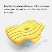 P10 Memory Foam Slow Rebound Pillow Neck Protector Memory Foam Pillow, Dimensions: 60 x 43 x 11cm(White Blue)