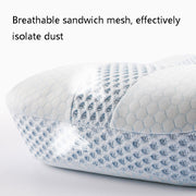 P10 Memory Foam Slow Rebound Pillow Neck Protector Memory Foam Pillow, Dimensions: 60 x 43 x 11cm(White Blue)