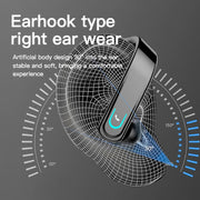 YX18 Bluetooth 5.1 Earhook Business Sport Single Ear Headphone(Black)