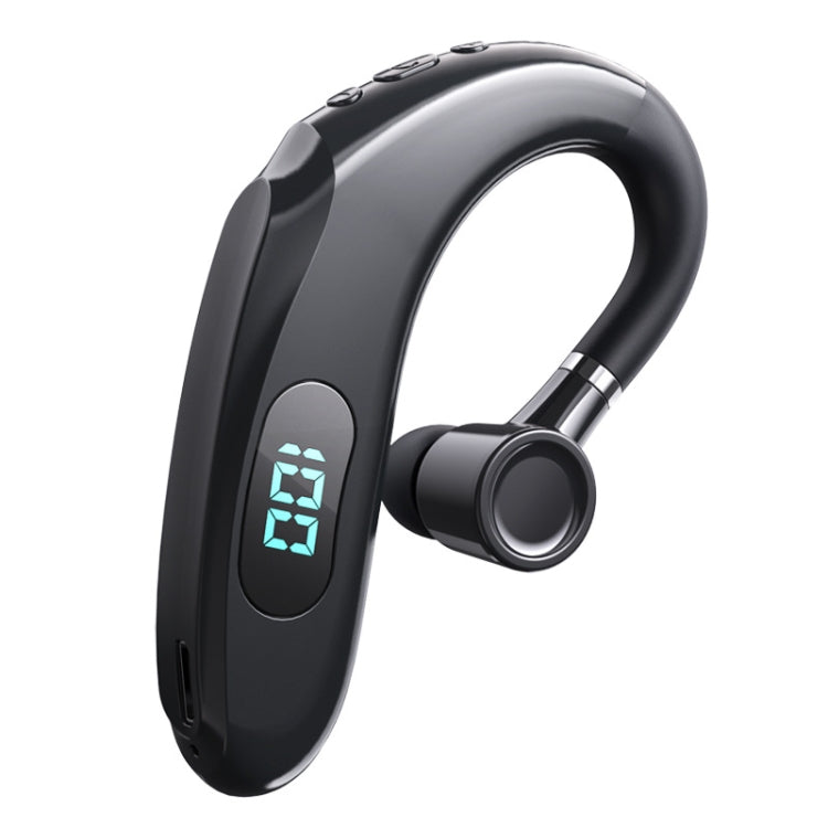 Q20 Bluetooth 5.2 Business Digital Display Sports Earhook Stereo Earphone(Black)