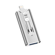 32GB Micro USB + 8 Pin + USB 2.0 3 in 1 Mobile Phone Computer U-Disk(Silver) - U Disk & Card Reader by PMC TechLife | Online Shopping South Africa | PMC TechLife