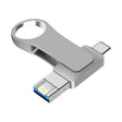 16GB USB 3.0 + 8 Pin + USB-C / Type-C 3 in 1 Mobile Computer Metal U-Disk(Silver) - U Disk & Card Reader by PMC TechLife | Online Shopping South Africa | PMC TechLife