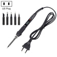 Metallic LCD Temperature Regulating Soldering Iron And Soldering Iron Tip Set Electric Soldering Iron Welding Tool(110V US Plug Black Head Black) - Soldering Iron Set by PMC TechLife | Online Shopping South Africa | PMC TechLife