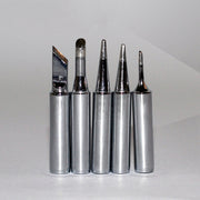 Metallic LCD Temperature Regulating Soldering Iron And Soldering Iron Tip Set Electric Soldering Iron Welding Tool(220V EU Plug Silver Head  Black)