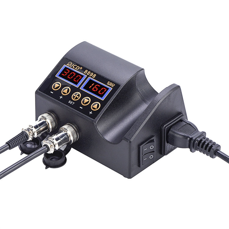 Hot Air Desoldering Station Dual Digital Display Two In One Temperature Control Electric Soldering Iron Soldering Station, EU Plug