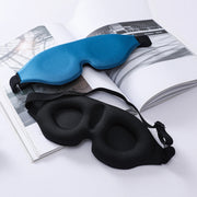 3D Sleeping Eye Mask Memory Foam Men And Women Shading Eye Mask Concave Eye Mask(No Nose Wings Black)