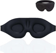 3D Sleeping Eye Mask Memory Foam Men And Women Shading Eye Mask Concave Eye Mask(No Nose Wings Black)
