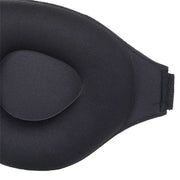 3D Sleeping Eye Mask Memory Foam Men And Women Shading Eye Mask Concave Eye Mask(No Nose Wings Black)