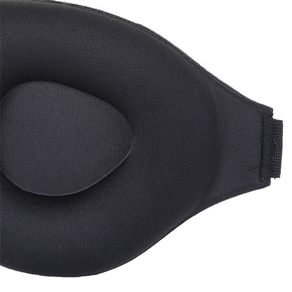 3D Sleeping Eye Mask Memory Foam Men And Women Shading Eye Mask Concave Eye Mask(No Nose Wings Black)