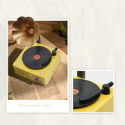 T15 Petunia Retro Vinyl Record Player Wireless Multifunction Mini Bluetooth Audio(Blue)