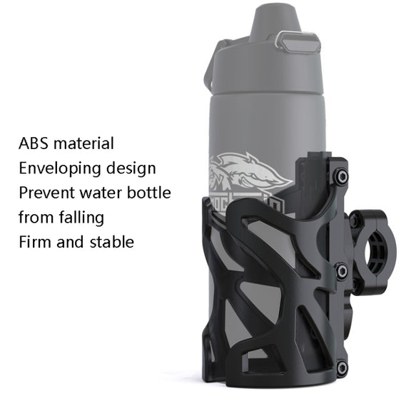 SMCP5456 Motorcycle Drink Holder Bicycle Cup Rack Kettle Frame Modified Accessories, Colour: With Pipe Clamp (Black)