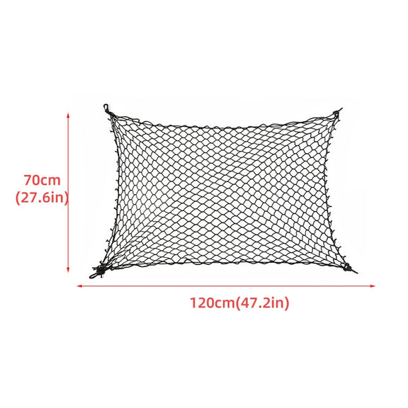 Car Pet Isolation Net Car Back Seat Dog Barrier Safety Net(120x70cm 4 Side Rubber Band)