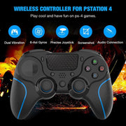 MB-P913 PC Six-Axis Somatosensory Back Key Programming Dual Vibration Bluetooth Gamepad For PS4 Pro(Black White)