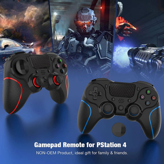 MB-P913 PC Six-Axis Somatosensory Back Key Programming Dual Vibration Bluetooth Gamepad For PS4 Pro(Black White)
