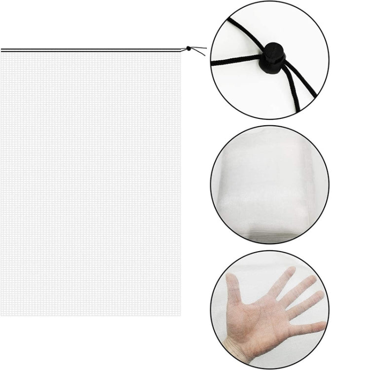 Plant Insect Cover Net With Drawstring Greenhouse Fruit Tree Bird Cover, Size: 1x1.4m(White)