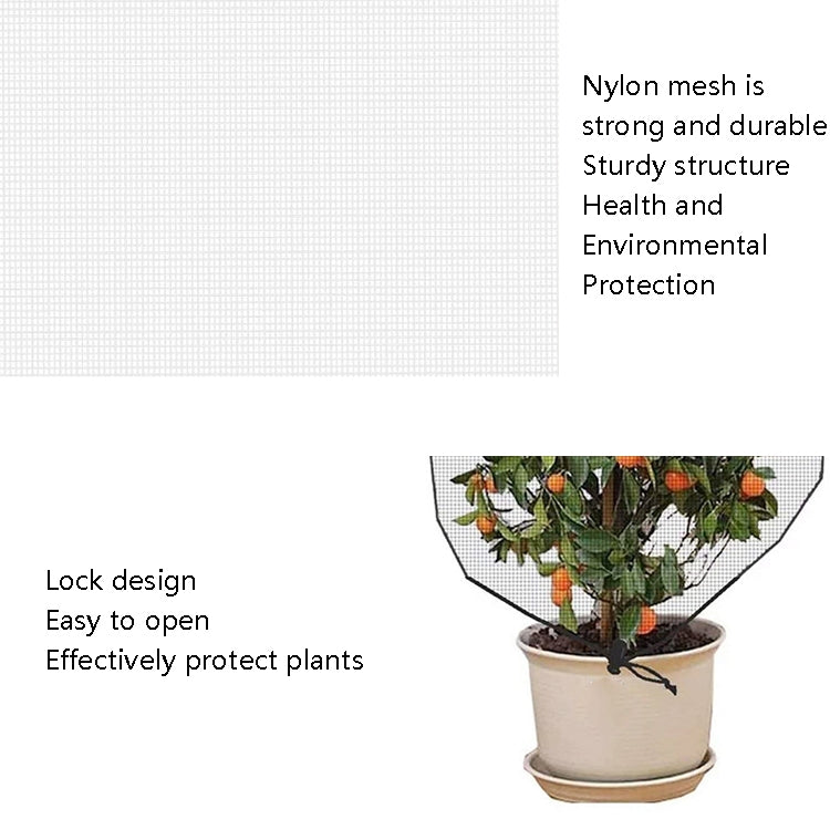 Plant Insect Cover Net With Drawstring Greenhouse Fruit Tree Bird Cover, Size: 1x1.4m(White)